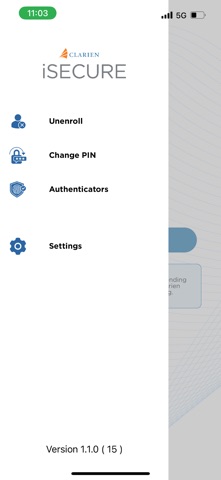 Clarien iSecure screenshot