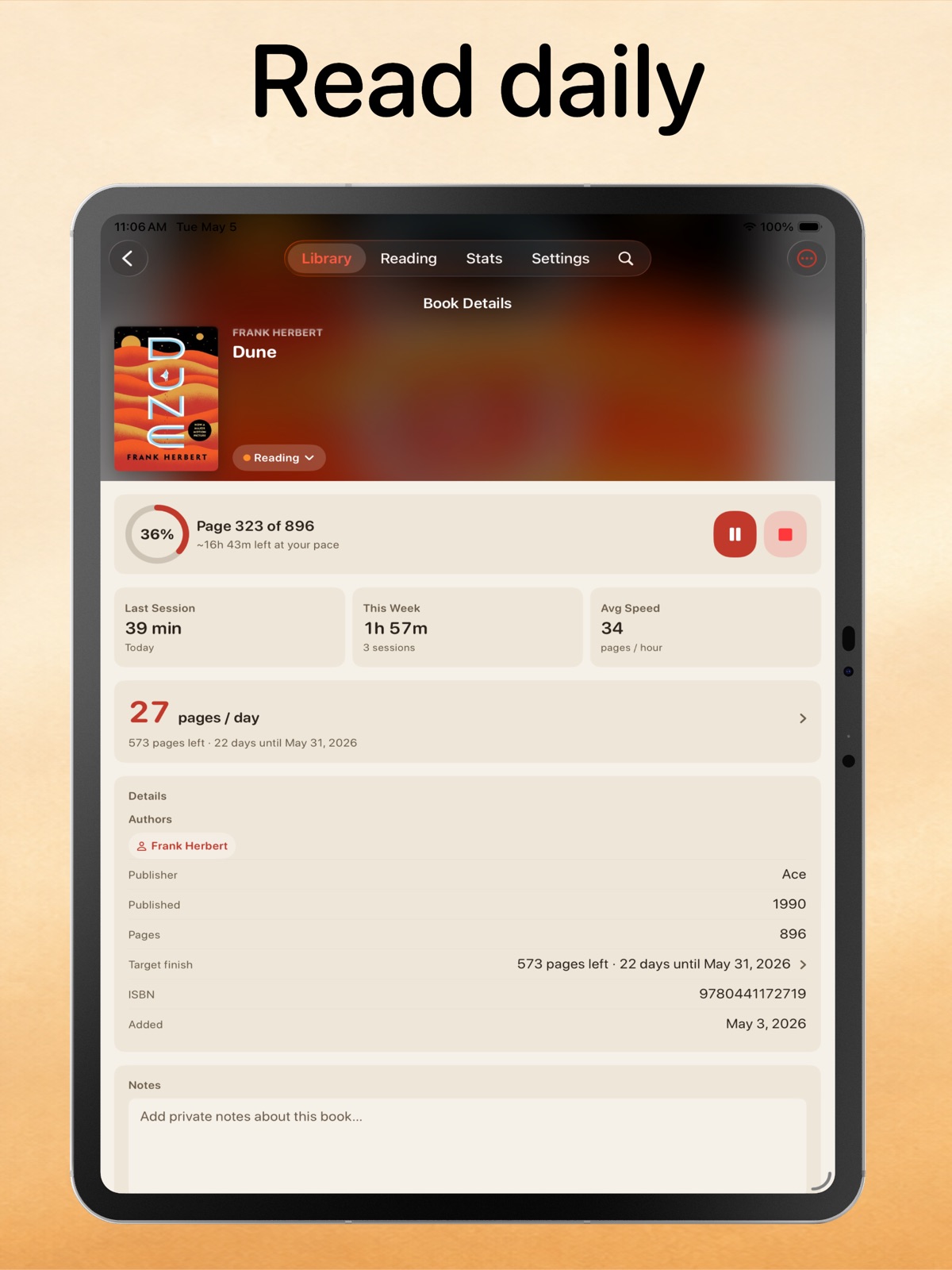 Folio – Book Tracker ipad screenshot 2