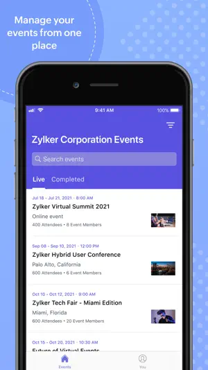 Zoho Backstage for Organizers screenshot 1
