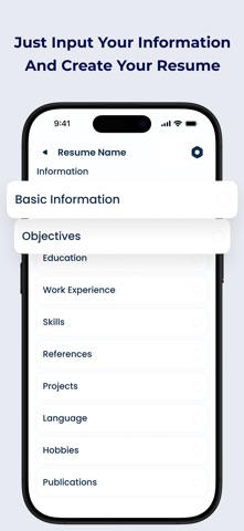 CV Maker : Resume App iPhone screenshot