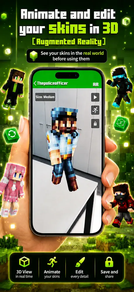 Skins for Minecraft AI 3D screenshot 4