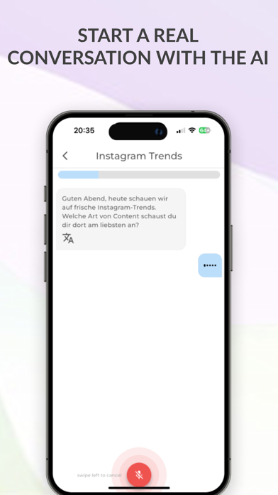 Learn German AI Conversations iPhone screenshot 2 - Education app