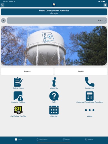 Heard County Water Authority iPad screenshot