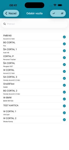Cortal GPS screenshot