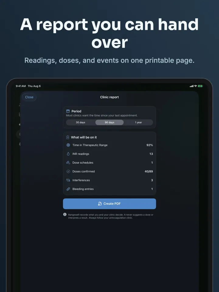 Rangewell on iPad: screenshot 6 of 7