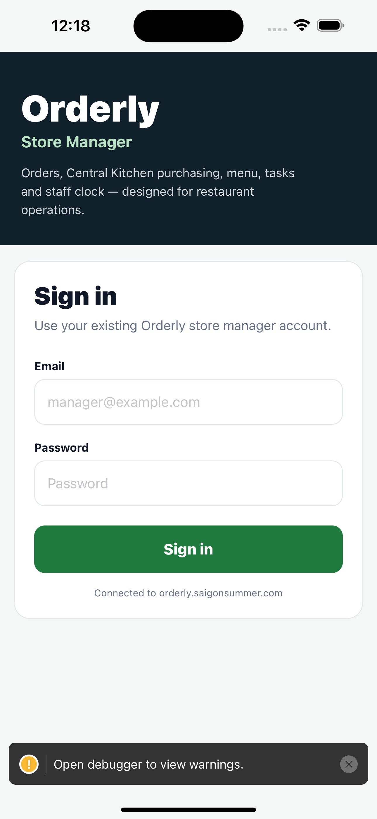 Screenshot 1 of OrderlyManager