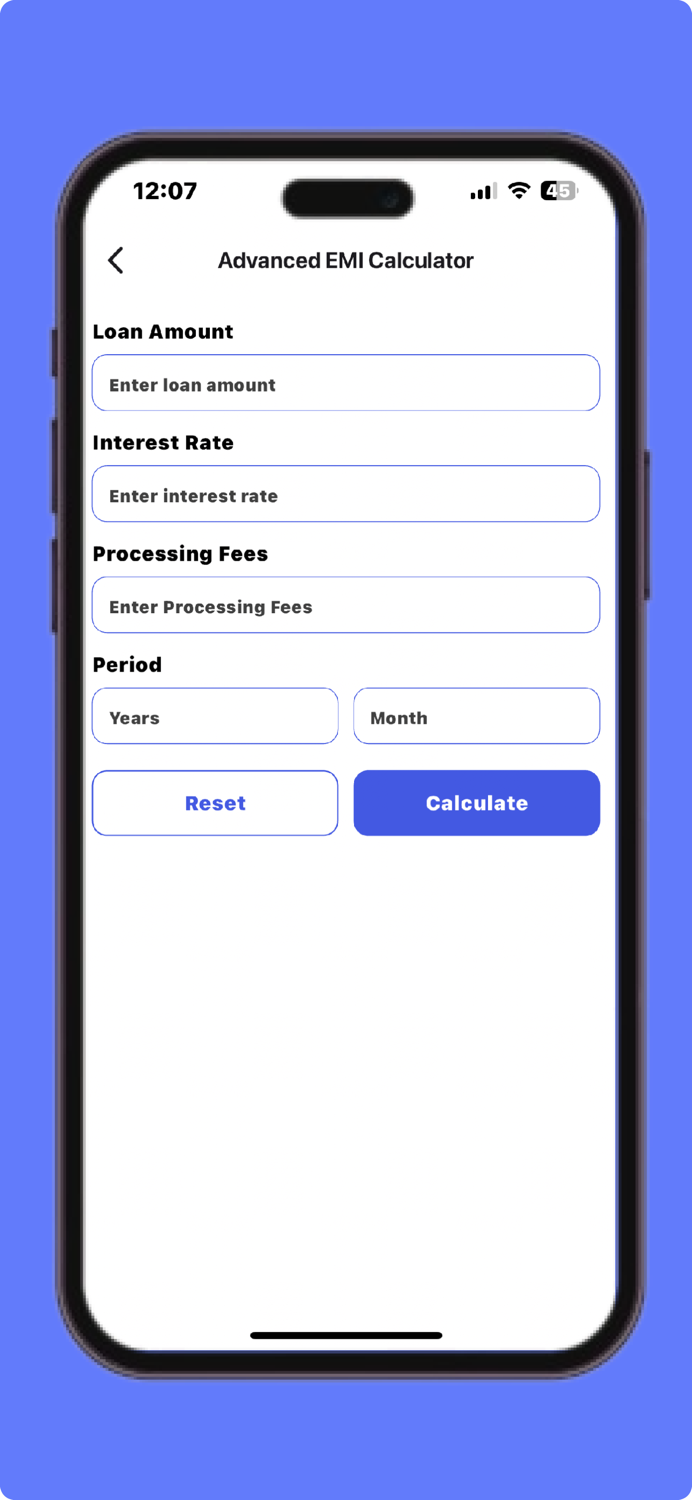 EMI Calculator Loan Scheduler