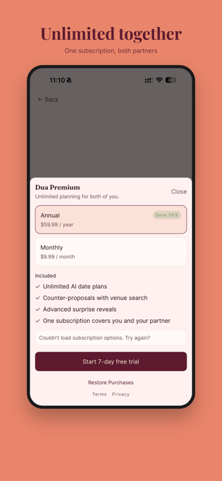Dua: AI Date Planner Couples Screenshot 6 of 6