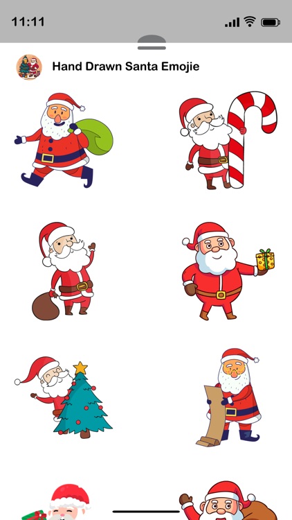 Hand Drawn Santa Emojis