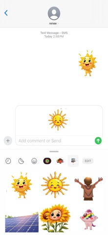 阳光日能量贴纸 screenshot
