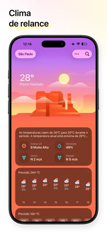 Weather mini - Previsões screenshot 1 of 9
