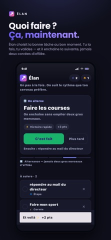 Élan — une tâche à la fois iPhone screenshot