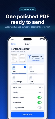 Scan & Sign PDF Scanner iPhone screenshot