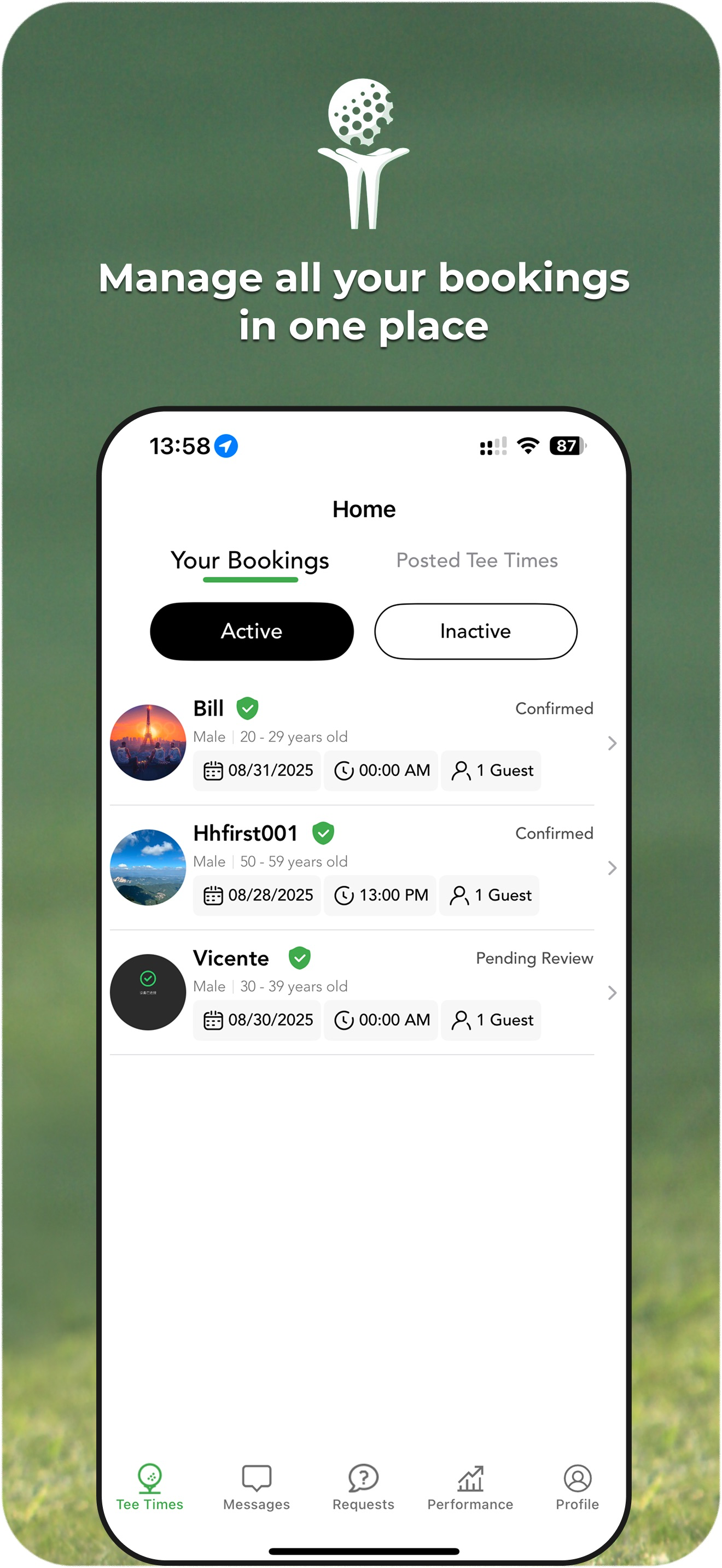 TTSharegolf: Book & Host