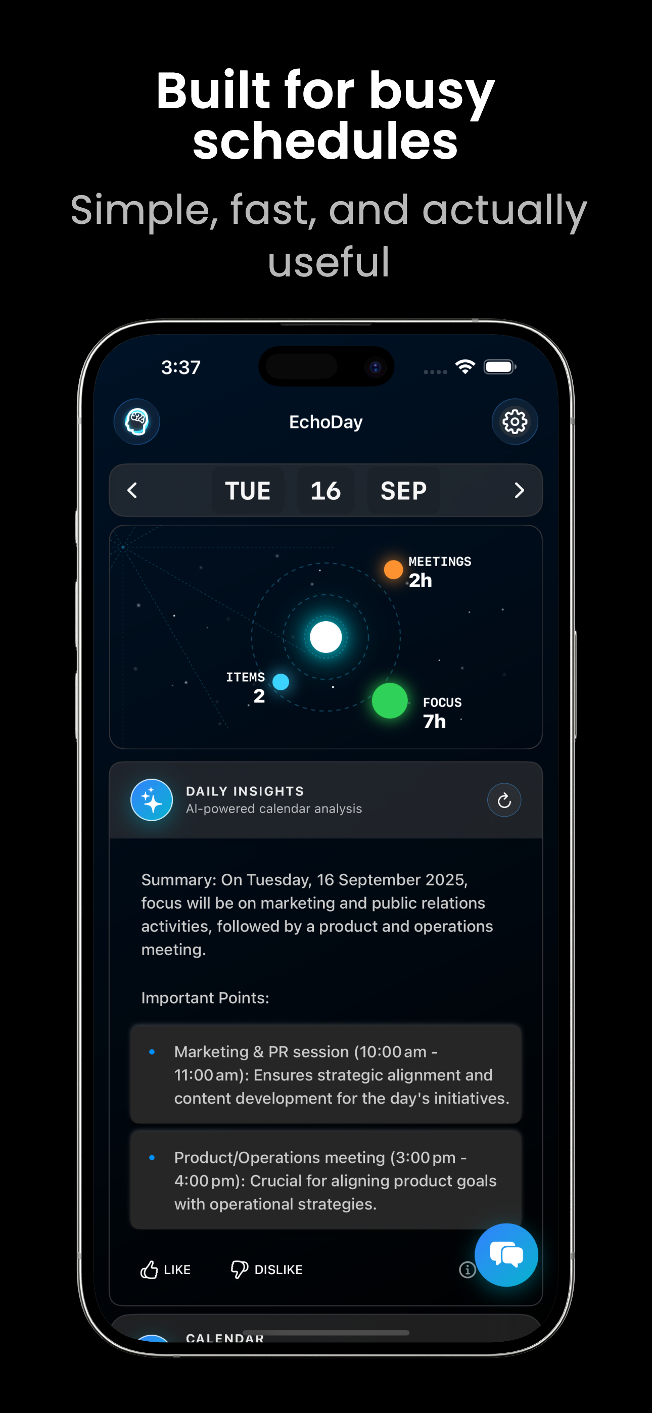 EchoDay: AI Calendar Planner