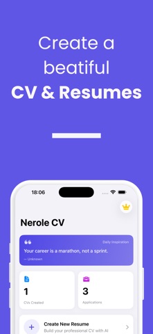 Nerole: Resume & CV Maker Screenshot 1 of 7