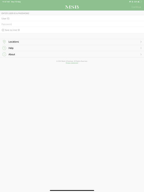 MSB Mobile GA iPad screenshot 2 - Finance app