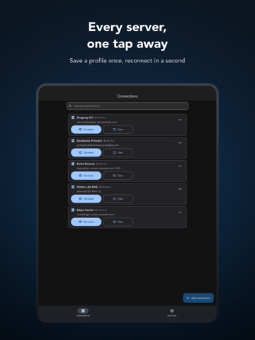 Mobile SSH Terminal iPad screenshot 2