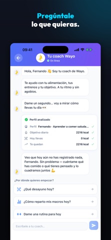 Wayo: Contador de Calorías IA screenshot