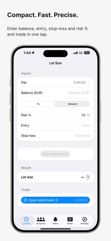 PulseFX – Lot Size Calculator screenshot
