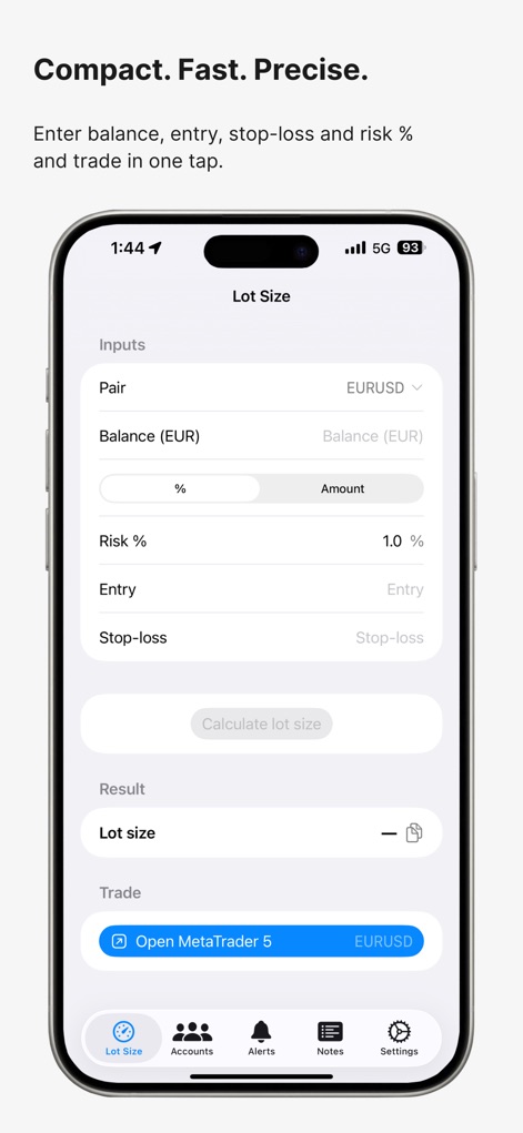 PulseFX – Lot Size Calculator - Finance App | MWM