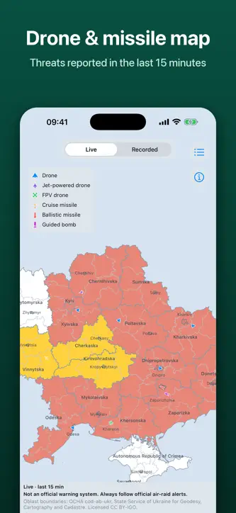 Dronar: Drone & Missile Map screenshot 1
