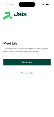 JAIS Chat screenshot
