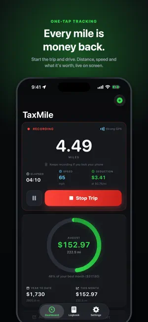 TaxMile: Mileage Tracker screenshot 1