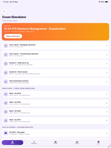 VCE Study Business Management iPad screenshot