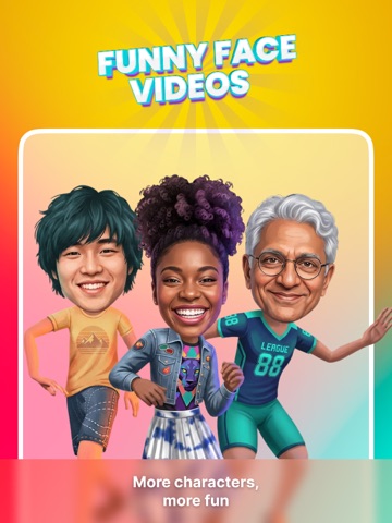 Funny face videos group dance iPad screenshot