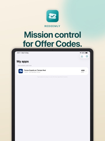 Redeemly: Offer Code Manager iPad screenshot