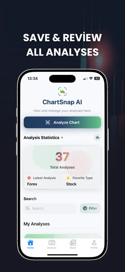 Screenshot 6 di 6 di Chart AI Analysis: Chart Snap