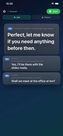 Eco: Live Translate Captions iPhone screenshot