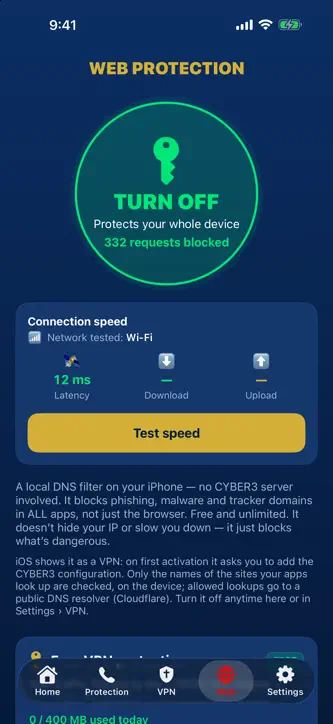 CYBER3 - Anti-Scam Protection screenshot 4