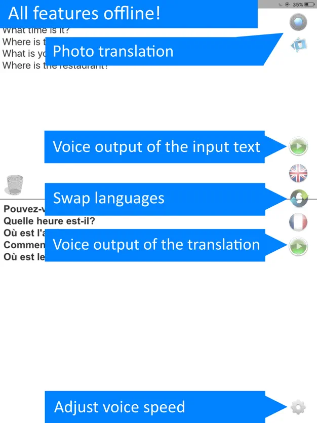 App screenshot for Translate Offline: French Pro