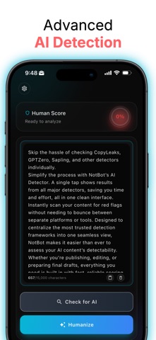 NotBot – BypassGPT & Humanizer Screenshot 2 of 4