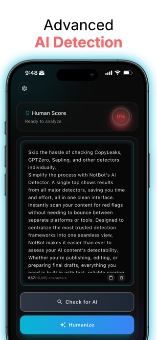 NotBot – BypassGPT & Humanizer Screenshot 2 of 4