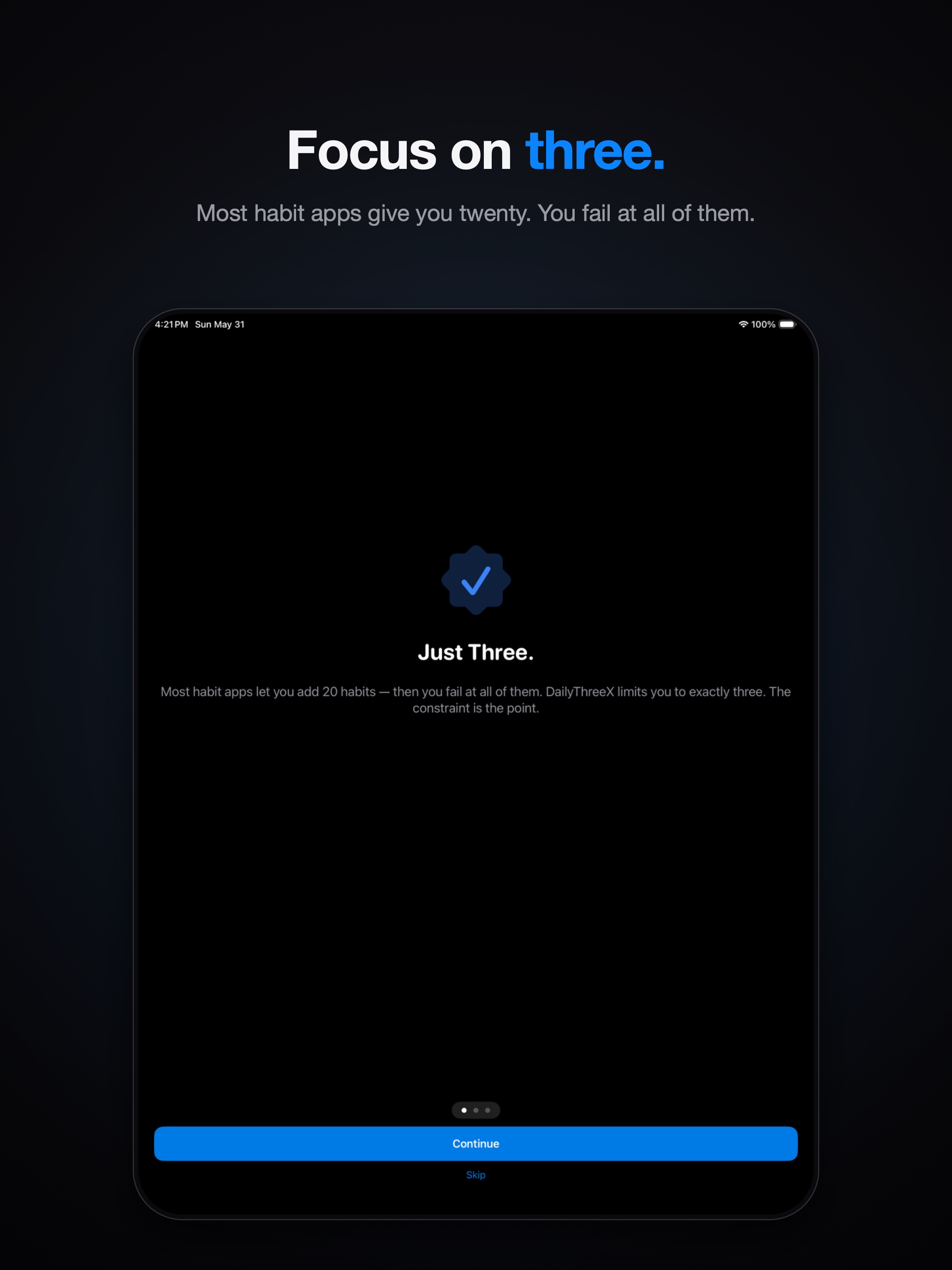 DailyThreeX - Habit Tracker screenshot 6