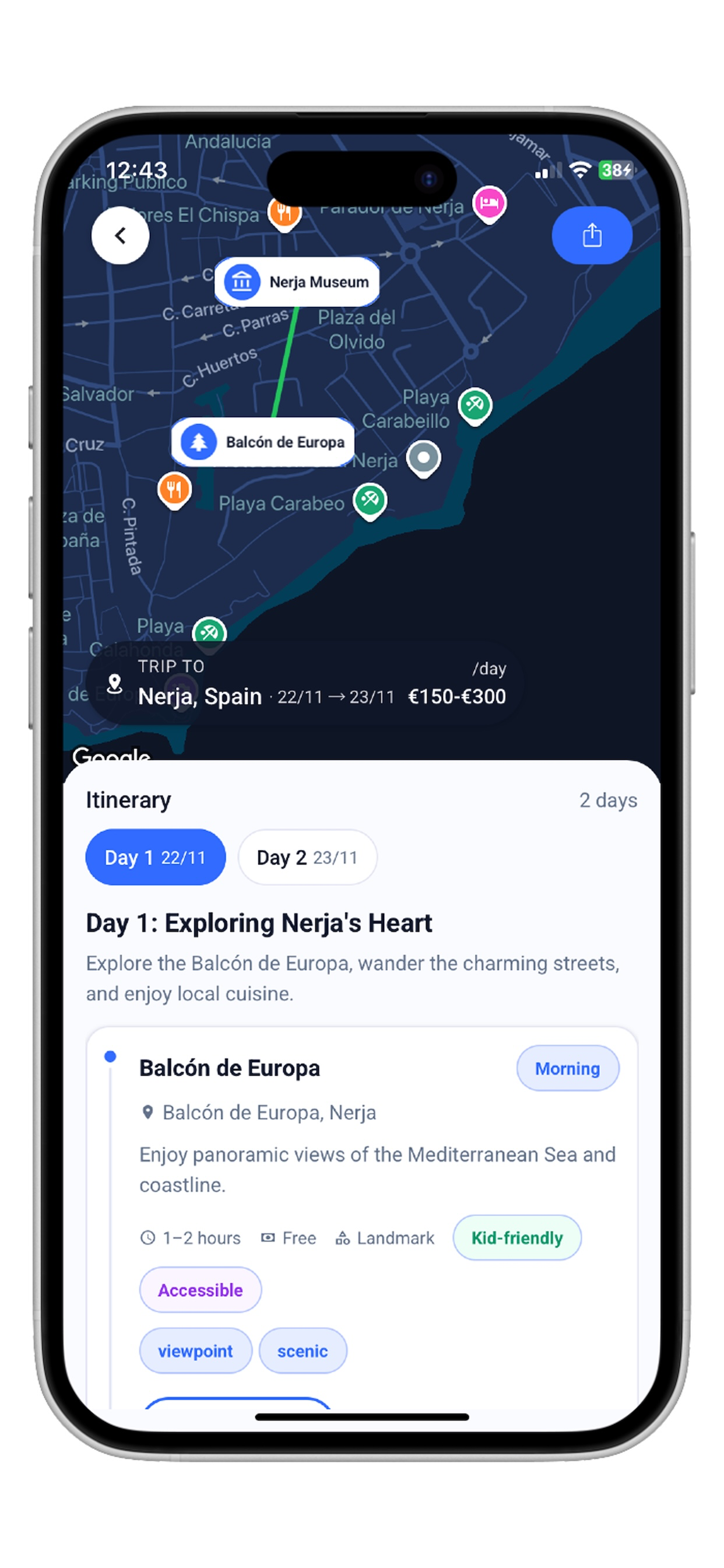 Trip AI Planner Itinerary screenshot 3