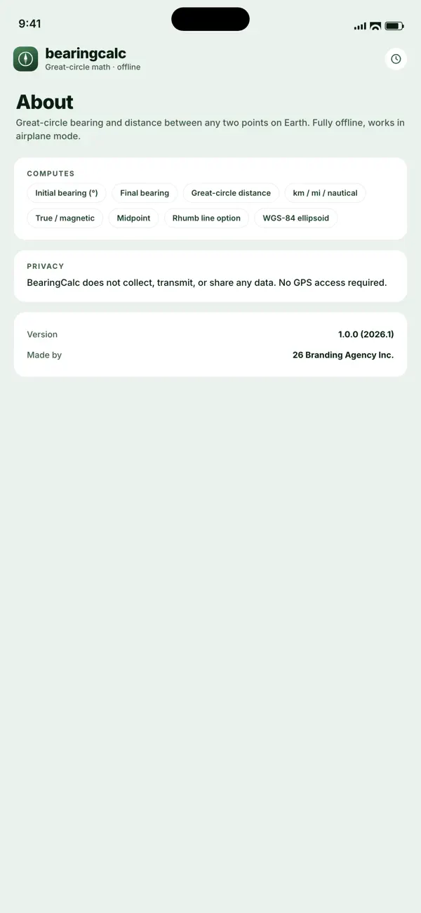 Screenshot #3 pour BearingCalc