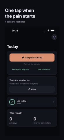 Hemra: Migraine Attack Tracker Screenshot 1 of 5