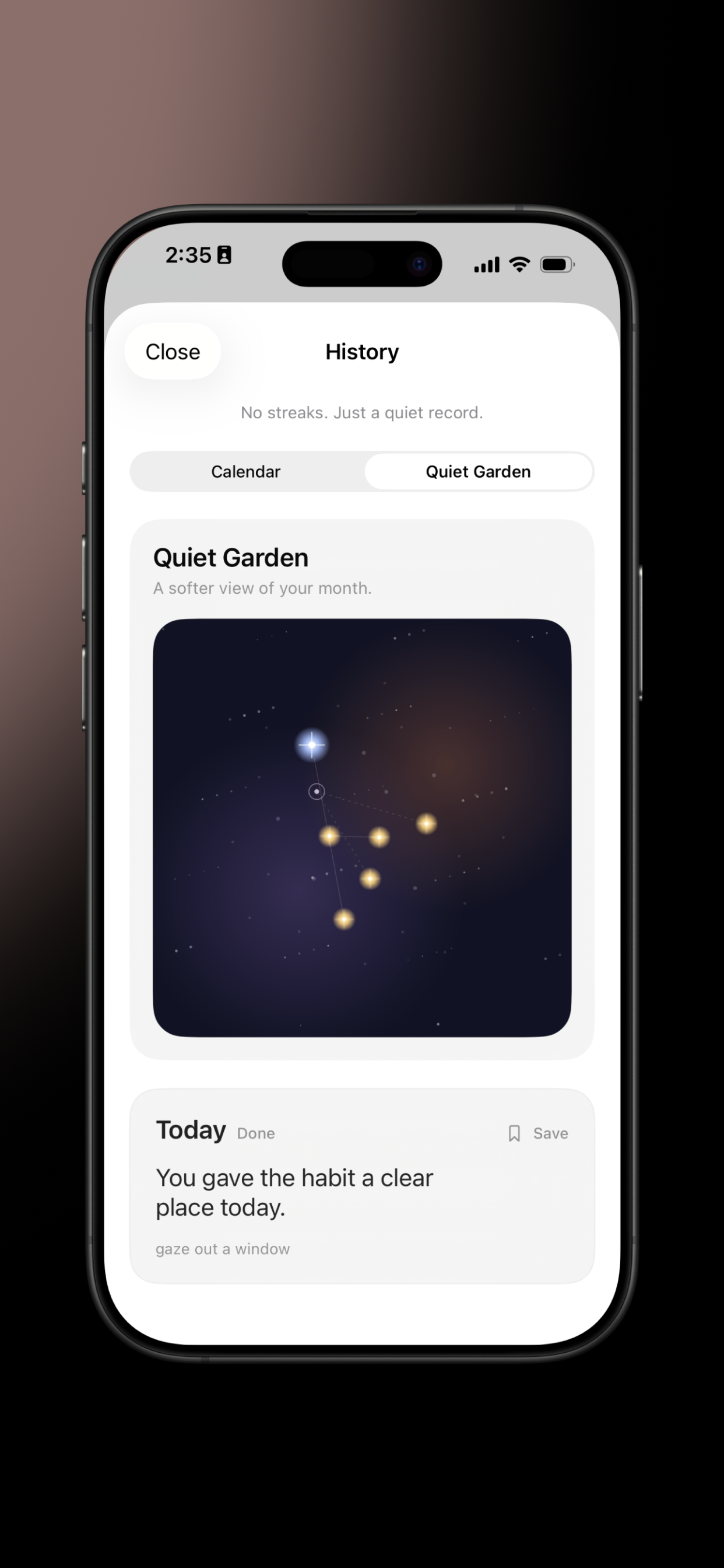 QuietOne: Gentle Habits