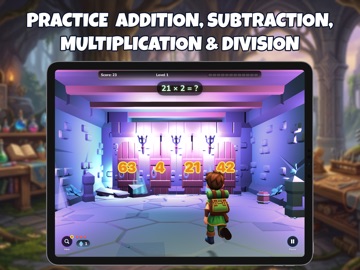 Math Mayhem Kids Practice Game iPad screenshot