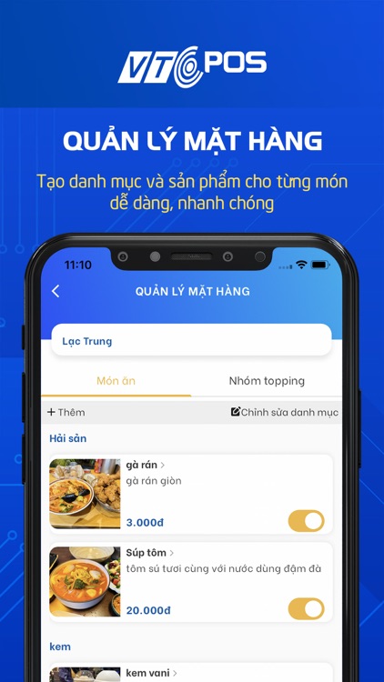 VTC POS Quản lý nhà hàng, cafe