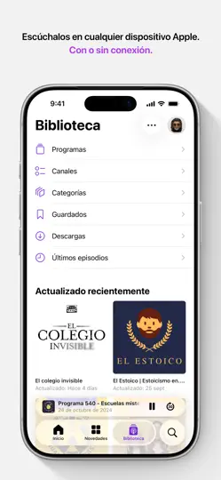 Captura de pantalla de Podcasts De Apple en iPhone 4