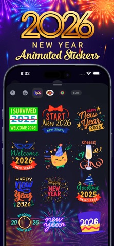 Happy New Year 2026: Stickers screenshot