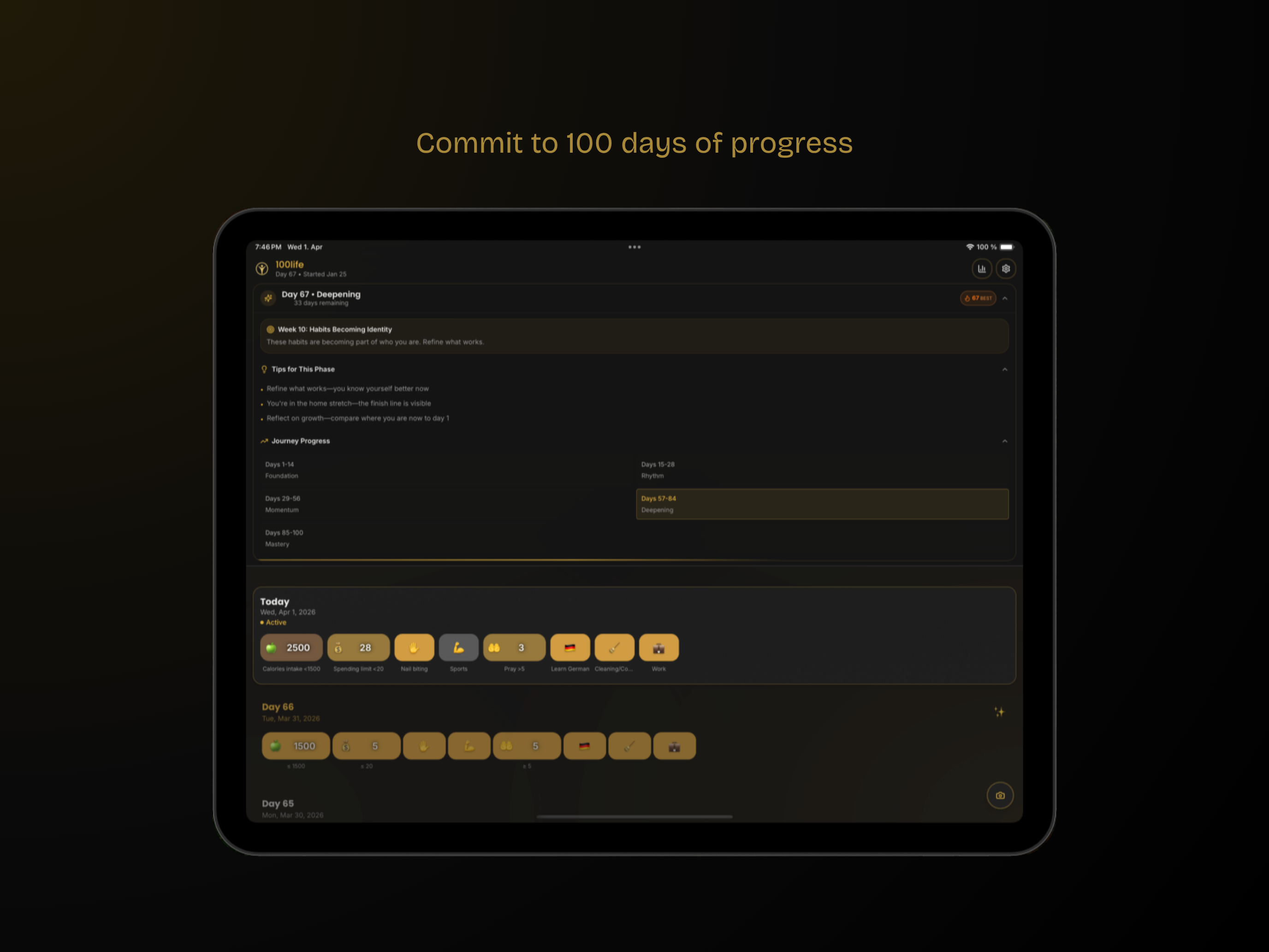 100life: Habit Tracker