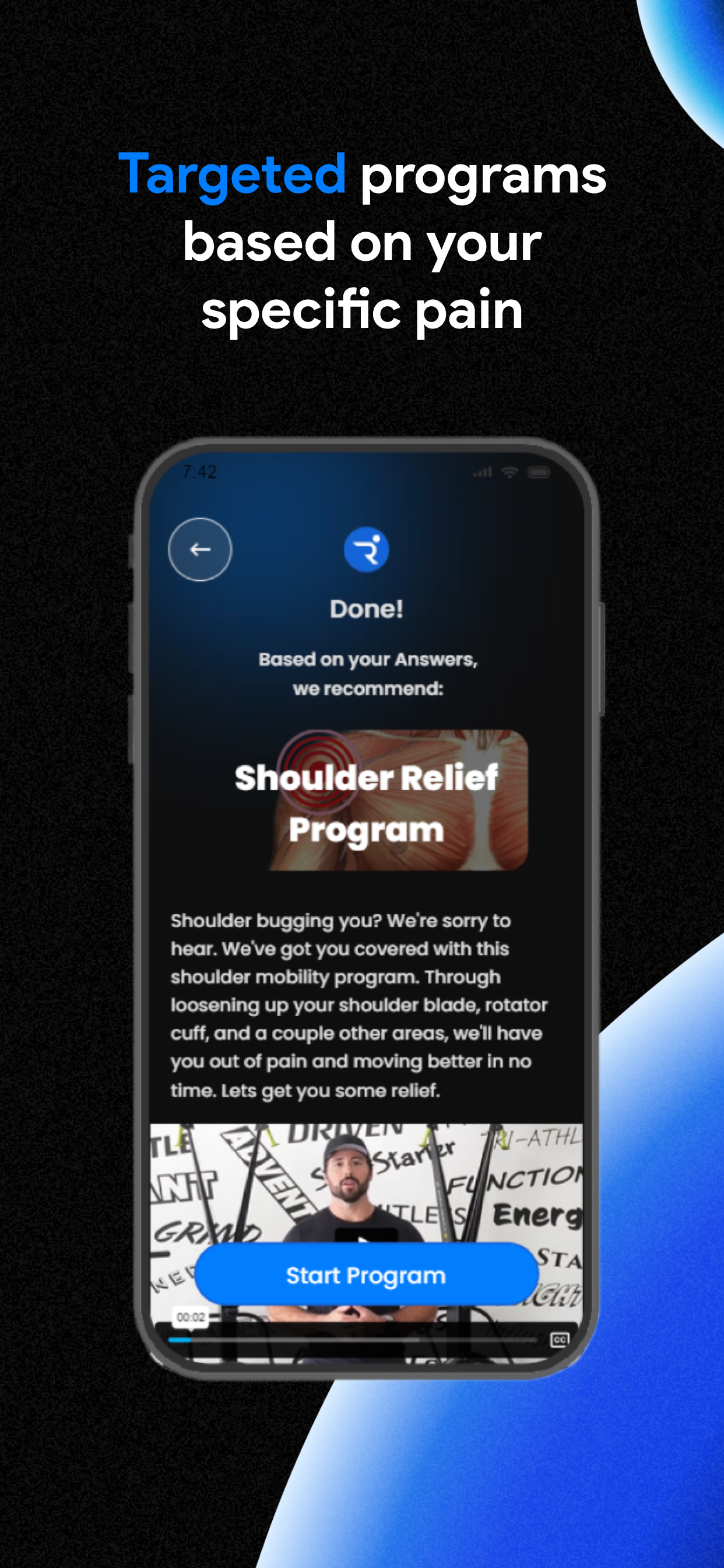 Stretching mobility: ReliefApp