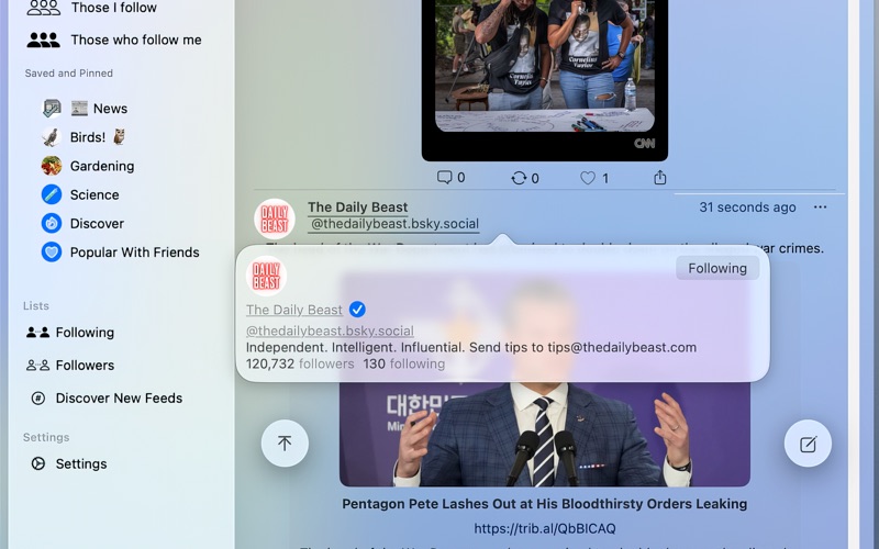 SkyNest Social for BlueSky screenshot