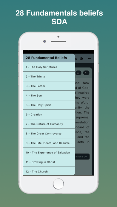 The 28 fundamental beliefs SDA Screenshot